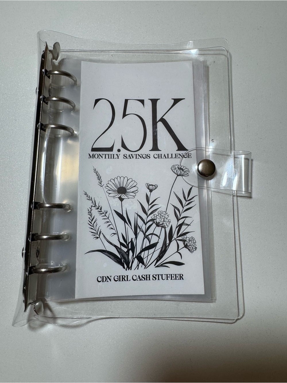 2.5K Monthly Savings Clear Vinyl Wallet  (Card Counter Included)